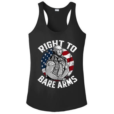 Right To Bare Arms 4th Of July Funny Gym George Washington Ladies PosiCharge Competitor Racerback Tank