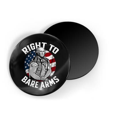 Right To Bare Arms 4th Of July Funny Gym George Washington Magnet