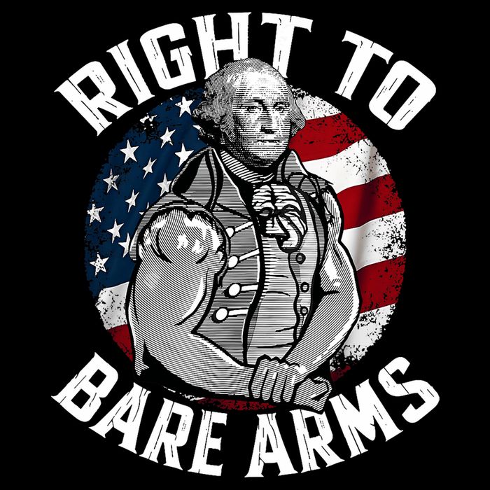 Right To Bare Arms 4th Of July Funny Gym George Washington Magnet