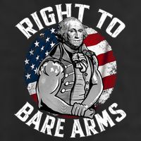 Right To Bare Arms 4th Of July Funny Gym George Washington Large Microfiber Waffle Golf Towel