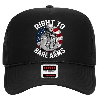 Right To Bare Arms 4th Of July Funny Gym George Washington Trucker Hat