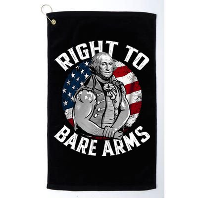 Right To Bare Arms 4th Of July Funny Gym George Washington Golf Towel