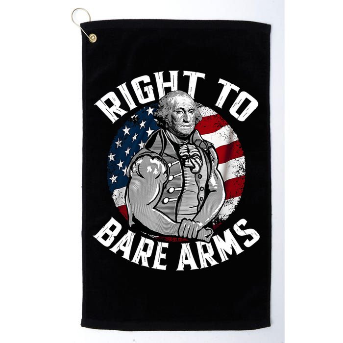 Right To Bare Arms 4th Of July Funny Gym George Washington Golf Towel