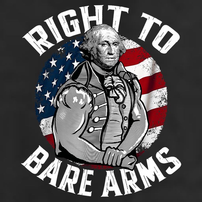 Right To Bare Arms 4th Of July Funny Gym George Washington Golf Towel