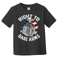 Right To Bare Arms 4th Of July Funny Gym George Washington Toddler T-Shirt