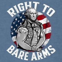 Right To Bare Arms 4th Of July Funny Gym George Washington Garment-Dyed Sweatshirt