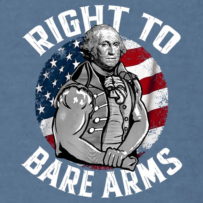 Right To Bare Arms 4th Of July Funny Gym George Washington Garment-Dyed Sweatshirt