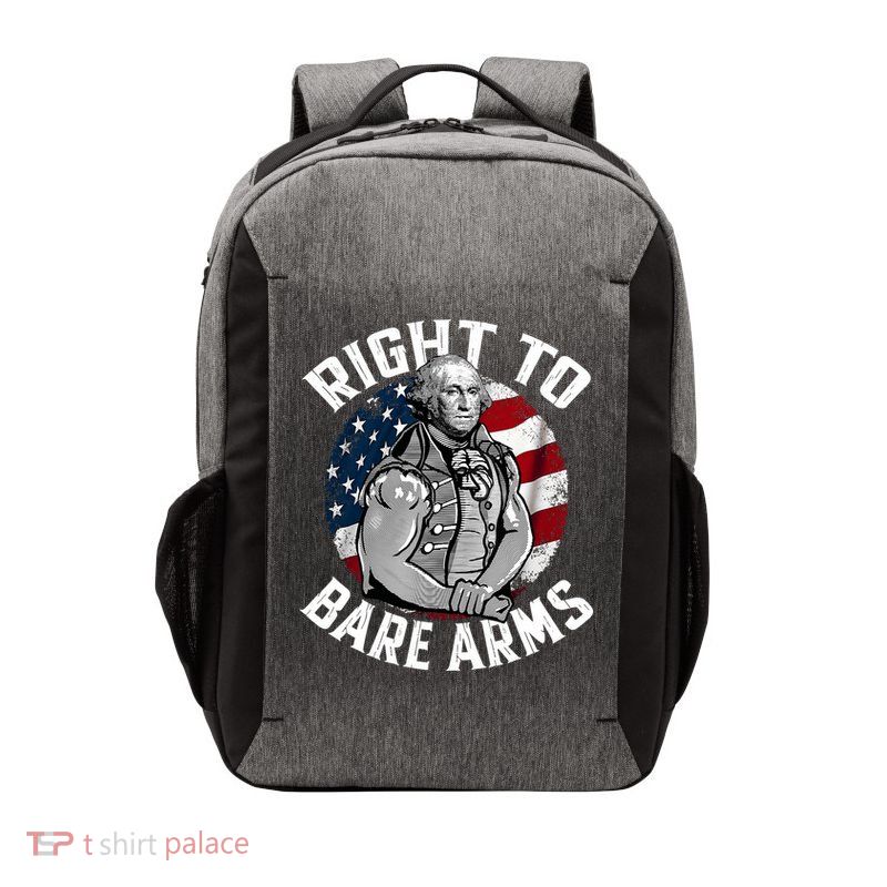 Right To Bare Arms 4th Of July Funny Gym George Washington Vector Backpack