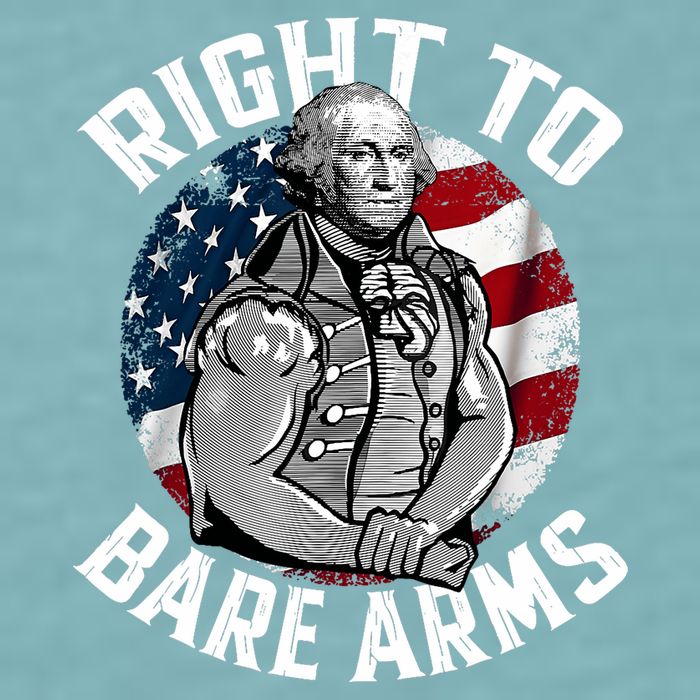 Right To Bare Arms 4th Of July Funny Gym George Washington Sueded Cloud Jersey T-Shirt