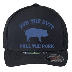 Rub The Butt Pull Pork Flexfit Unipanel Trucker Cap