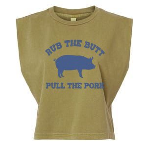 Rub The Butt Pull Pork Garment-Dyed Women's Muscle Tee