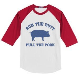 Rub The Butt Pull Pork Kids Colorblock Raglan Jersey