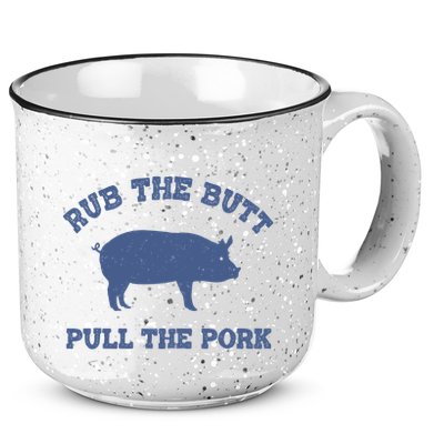 Rub The Butt Pull Pork 15oz Campfire Ceramic Mug