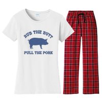 Rub The Butt Pull Pork Women's Flannel Pajama Set