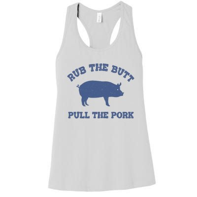 Rub The Butt Pull Pork Women's Racerback Tank