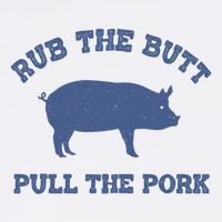 Rub The Butt Pull Pork Golf Towel