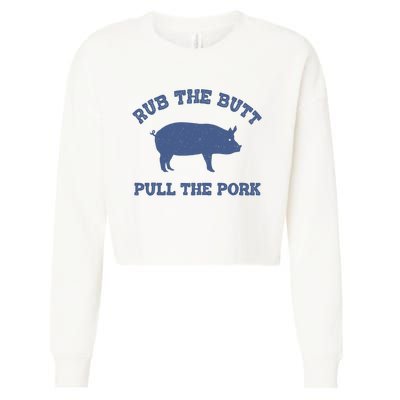 Rub The Butt Pull Pork Cropped Pullover Crew