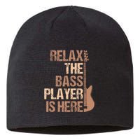 Relax The Bass Player Is Here For A Guitarist Gift Sustainable Beanie