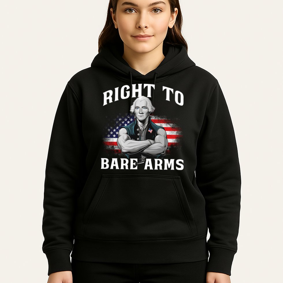 Right To Bare Arms 4th Of July Funny Gym George Washington Hoodie