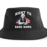 Right To Bare Arms 4th Of July Funny Gym George Washington Sustainable Bucket Hat