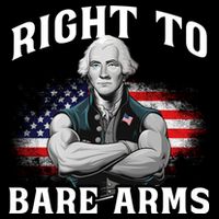 Right To Bare Arms 4th Of July Funny Gym George Washington Sustainable Bucket Hat