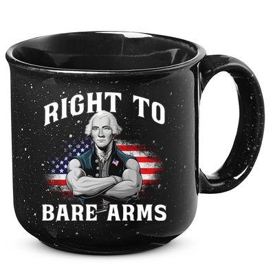 Right To Bare Arms 4th Of July Funny Gym George Washington 15oz Campfire Ceramic Mug