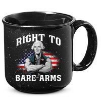 Right To Bare Arms 4th Of July Funny Gym George Washington 15oz Campfire Ceramic Mug