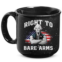 Right To Bare Arms 4th Of July Funny Gym George Washington 15oz Campfire Ceramic Mug