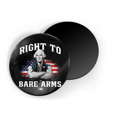 Right To Bare Arms 4th Of July Funny Gym George Washington Magnet