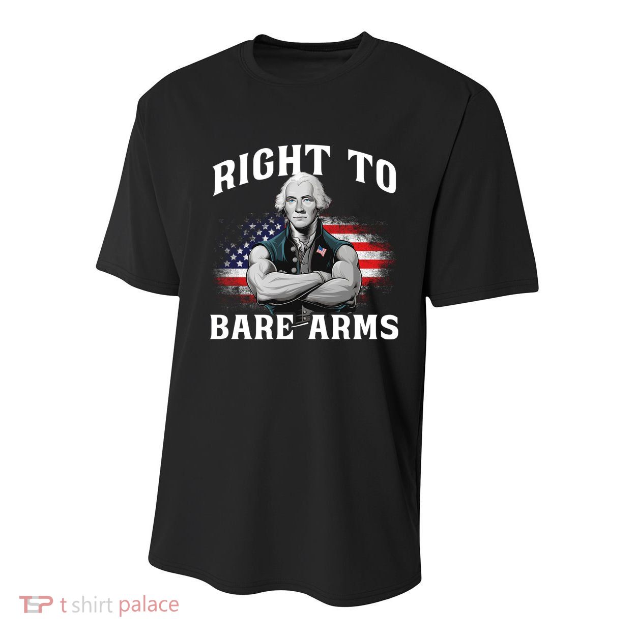 Right To Bare Arms 4th Of July Funny Gym George Washington Youth Performance Sprint T-Shirt