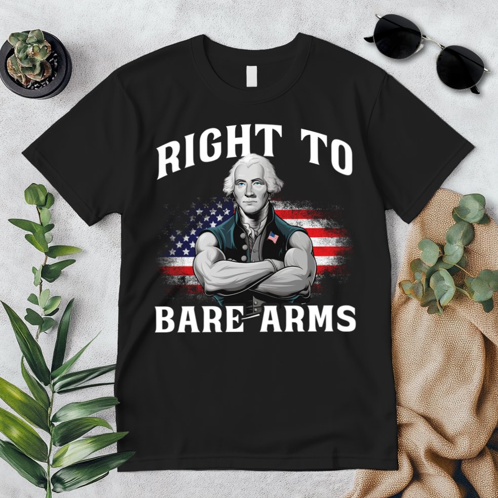 Right To Bare Arms 4th Of July Funny Gym George Washington Premium T-Shirt