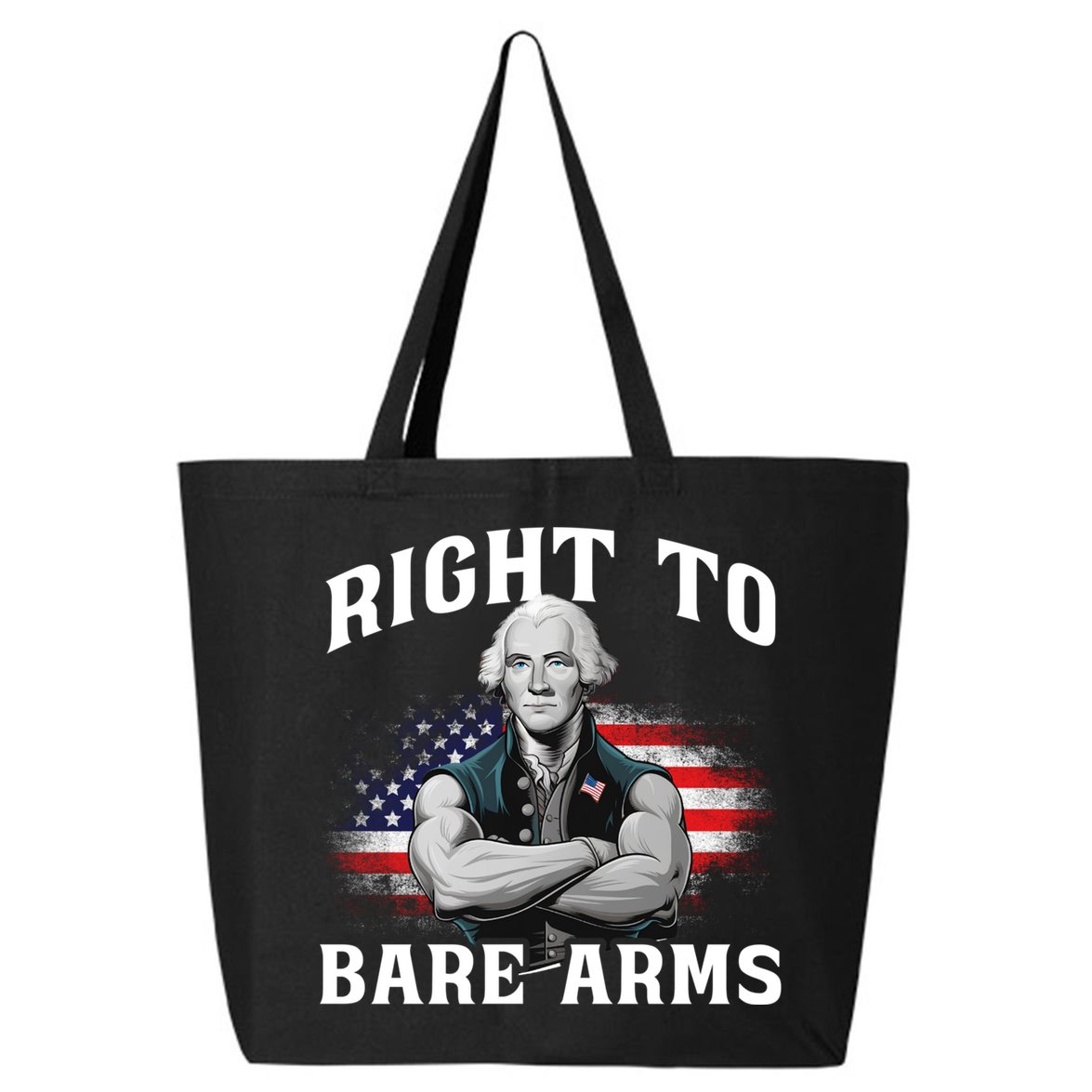 Right To Bare Arms 4th Of July Funny Gym George Washington 25L Jumbo Tote