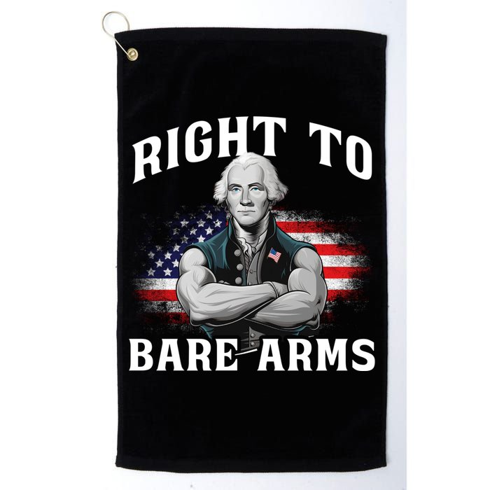 Right To Bare Arms 4th Of July Funny Gym George Washington Golf Towel