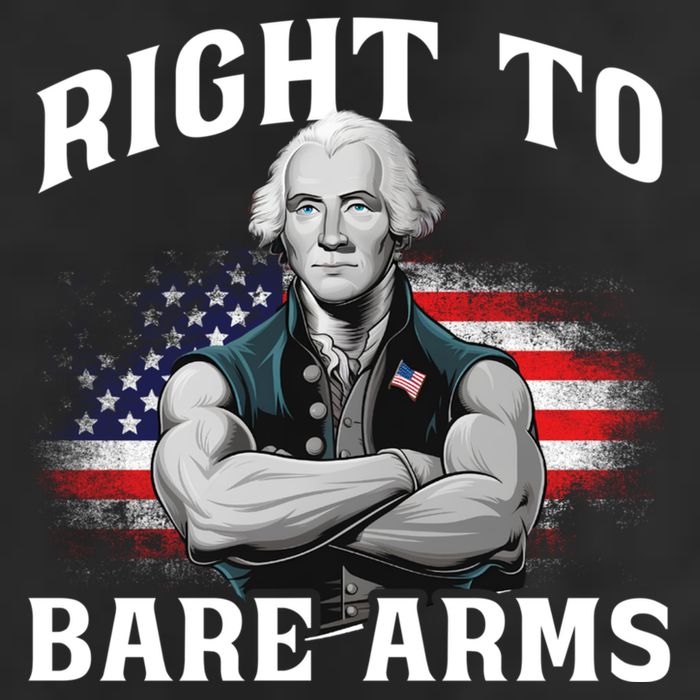 Right To Bare Arms 4th Of July Funny Gym George Washington Golf Towel