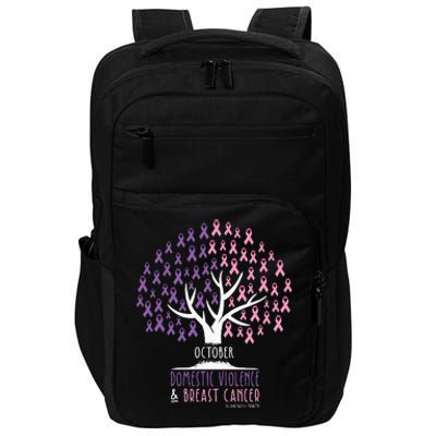 Ribbon Tree Breast Cancer And Domestic Violence Awareness Impact Tech Backpack