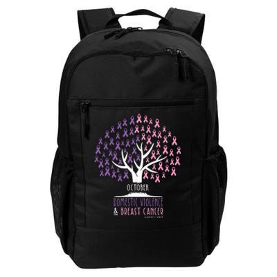 Ribbon Tree Breast Cancer And Domestic Violence Awareness Daily Commute Backpack