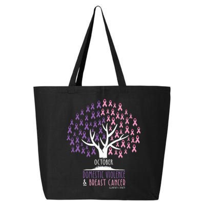 Ribbon Tree Breast Cancer And Domestic Violence Awareness 25L Jumbo Tote