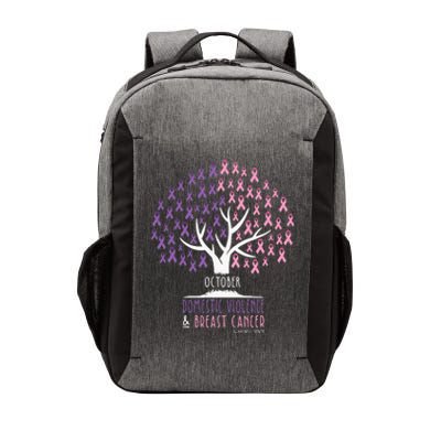 Ribbon Tree Breast Cancer And Domestic Violence Awareness Vector Backpack