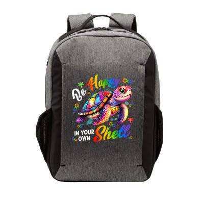 Rainbow Turtle Be Happy In Your Own Shell Autism Awareness Vector Backpack