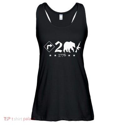 Right To Bear Arms Pro Gun Funny Patriotic Military Ladies Essential Flowy Tank