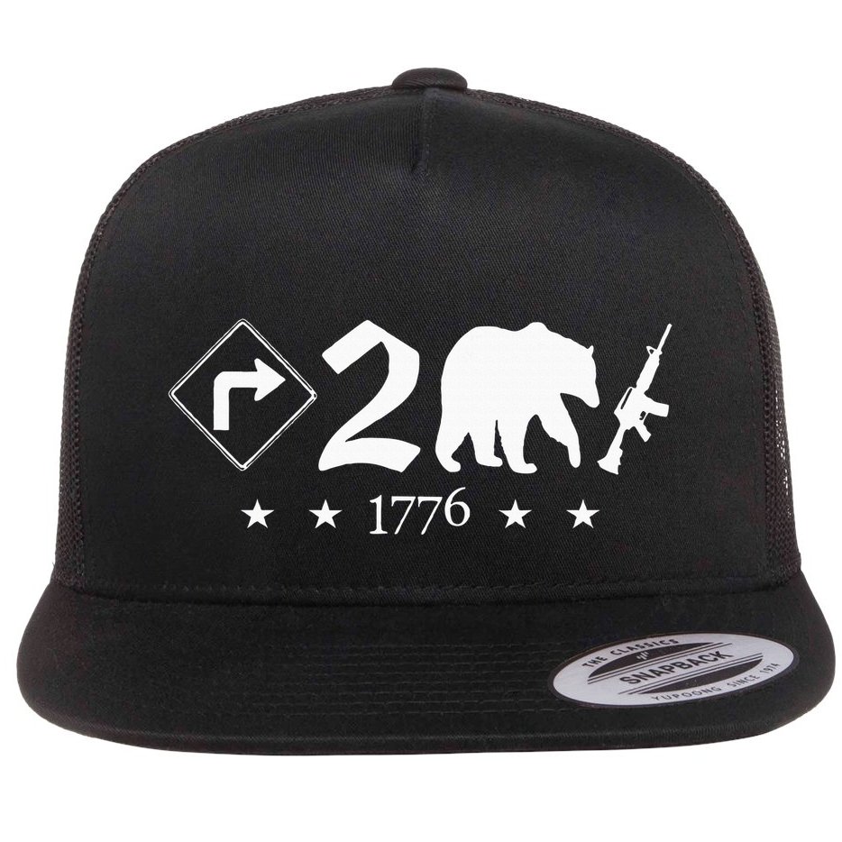 Right To Bear Arms Pro Gun Funny Patriotic Military Flat Bill Trucker Hat
