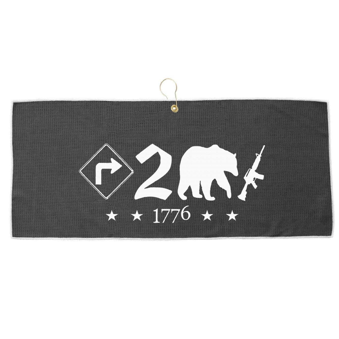 Right To Bear Arms Pro Gun Funny Patriotic Military Large Microfiber Waffle Golf Towel