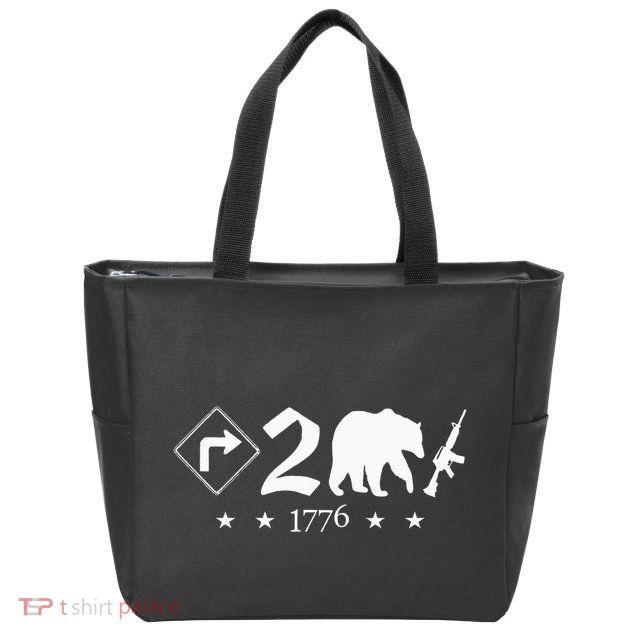 Right To Bear Arms Pro Gun Funny Patriotic Military Zip Tote Bag