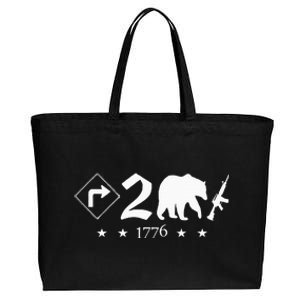 Right To Bear Arms Pro Gun Funny Patriotic Military Cotton Canvas Jumbo Tote