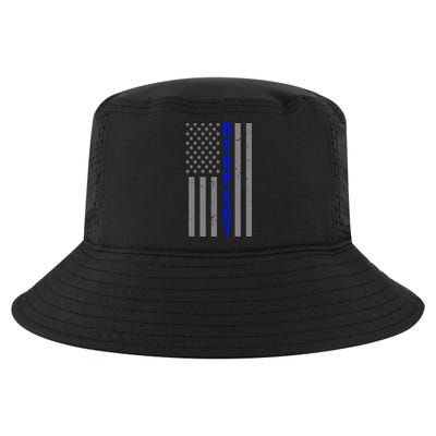 Respect The Blue Support Our Police American Flag Cool Comfort Performance Bucket Hat