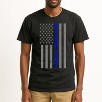 Respect The Blue Support Our Police American Flag Tall T-Shirt