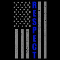 Respect The Blue Support Our Police American Flag Tall T-Shirt