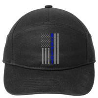 Respect The Blue Support Our Police American Flag 7-Panel Snapback Hat