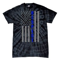 Respect The Blue Support Our Police American Flag Tie-Dye T-Shirt