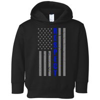 Respect The Blue Support Our Police American Flag Toddler Hoodie